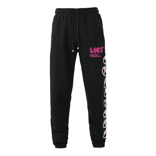 BLACK/ PINK MITT SWEATPANTS